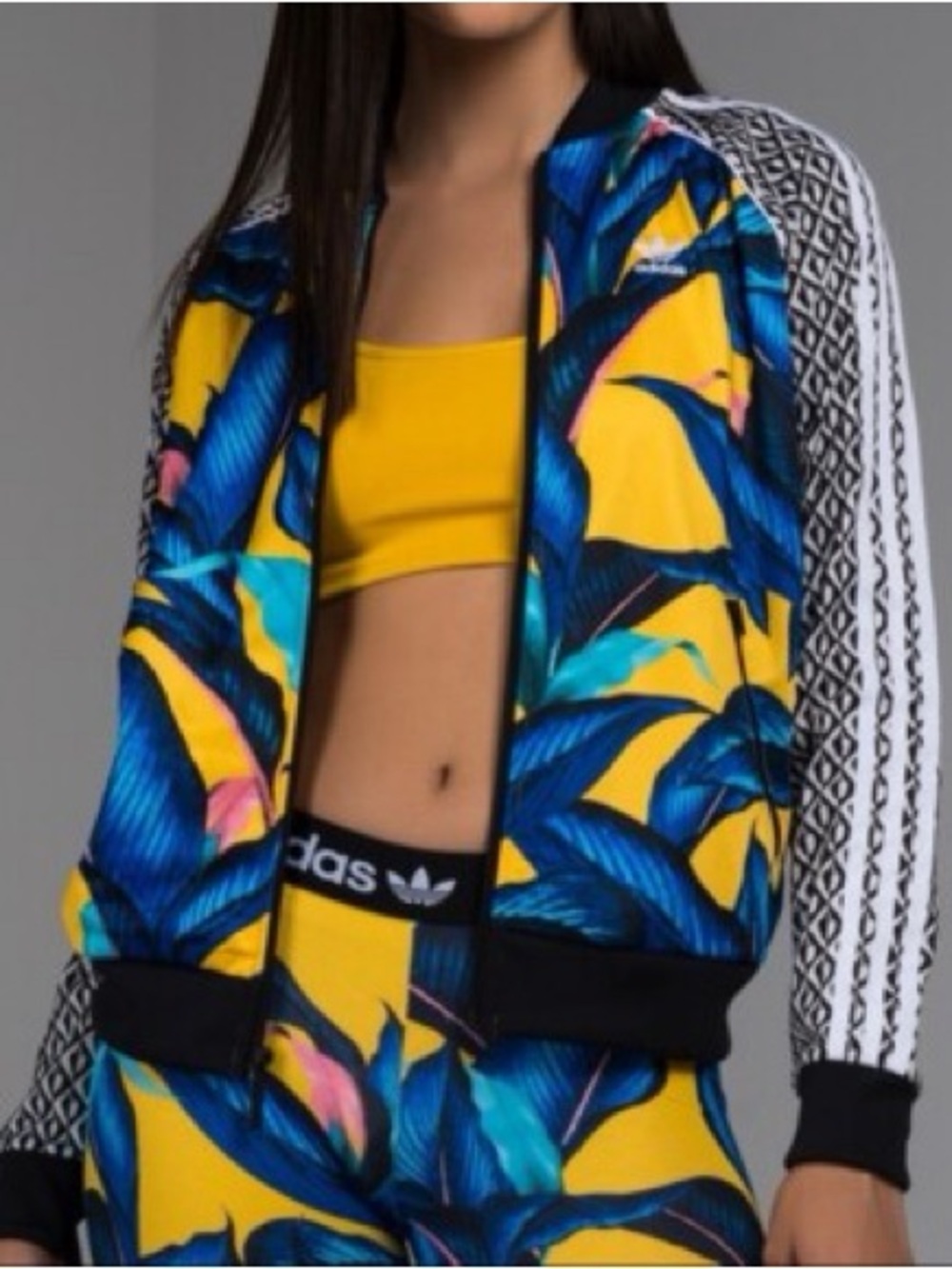 Adidas Adidas Farm Leaf & Firebird Jacket and leggings set